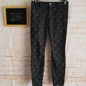 Banana Republic Skinny Textured Floral Jeans